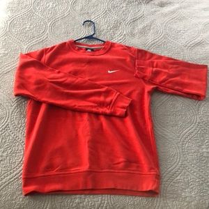 Red Nike pullover crew neck sweater